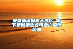 安盛集团深耕大湾区 旗下保险销售公司落户深圳前海